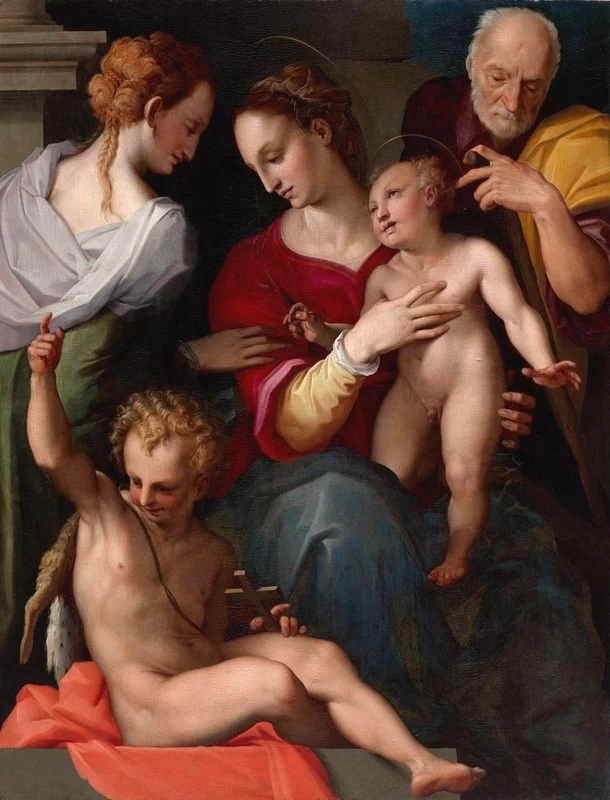 Sacra Famiglia con il Matrimonio Mistico di Santa Caterina - Cleveland Museum of Art